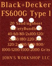 Black+Decker FS600G Type 1 - 17 Different Grits - 20 Sheet Variety Bundl... - $373.45 MXN