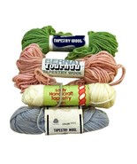 4 Skeins Tapestry Wool Yarn 3 40 YDs and 1 Partial Bernat Bucilla etc. - £5.36 GBP