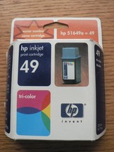 HP 49 Genuine OEM Tri-Color Ink Cartridge 51649AN - New in Box (EXP 2002) - $7.87