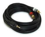 10Ft 3.5Mm Premium Mini-Stereo Trs Male To 2 Rca Male Audio/Speaker Cable - £23.69 GBP