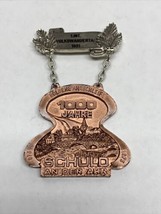 Vintage German Hiking Medal Pin 1st Int. Volkswanderta 1000 Jahre Schuld... - $14.85