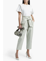 IRO Cotton Twill Paperbag Belted Pants Sage Green FR40/ US8  $495 - £123.78 GBP