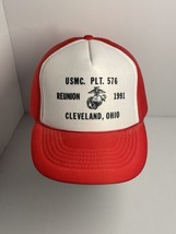 Vintage U.S. Marine Corps PLT. 576 1991 Reunion Hat Cap Cleveland, OH. S... - £22.30 GBP