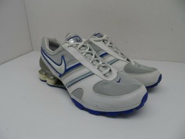 Nike Women&#39;s Shox Sport Athletic Casual Sneakers White/Blue Size 7M - £28.47 GBP