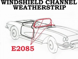 1953-1955 Corvette Weatherstrip Windshield Channel USA - £87.22 GBP