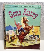1955 Vintage Children&#39;s Western Little Golden Book GENE AUTRY First Edition - $11.83