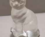 Fenton Crystal Velvet Sitting Cat Figurine  - $22.49