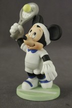 Vintage Walt Disney MICKEY MOUSE Bisque Figurine Playing Tennis Outfit 4... - $24.13