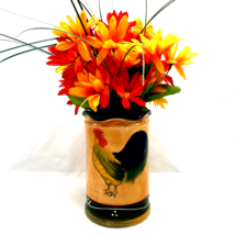 Fall Floral Arrangement Artificial Flowers Autumn Chicken Vase Table Decor - £38.97 GBP