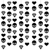 8 Pcs Bride Or Die Bachelorette Party Black Heart Skull Diamond Banners For Goth - £18.97 GBP