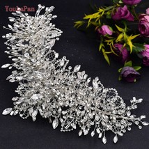 YouLaPan 372 Indian Bridal Crown Headband Bridals Chain Crown Earring He... - £64.29 GBP