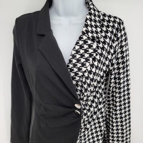 Primary image for CBR Chic Boutique Rose Black Houndstooth Dress Size S