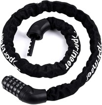 Sportneer Bicycle Chain Lock, 5-Digit Resettable Combination Anti-Theft, Fence - £35.88 GBP
