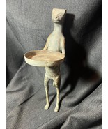 Cast Metal Vintage Brass Art Sculpture Statue Cat Standing style Diego C... - $225.16 CAD