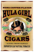 Kona Coffee Flavor Hula Girl Cigars Hawaii Postcard - £6.29 GBP