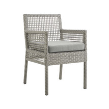 Modway Furniture Aura Outdoor Patio Wicker Rattan Dining Armchair - Gray... - $269.33