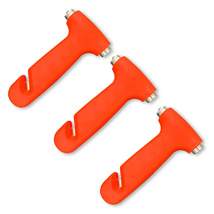Car Safety Hammer: Window Breaker, Seat Belt Cutter (Small, Orange) 3-Pack - £11.16 GBP
