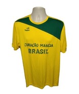 Camisa Topper Coracao Manda Brasil Adult Large Yellow Soccer Jersey - $565.28 MXN