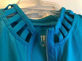 NWT Ladies TAIL Activewear Turquoise Grecian Blue Sleeveless Golf Shirt - Size S image 2
