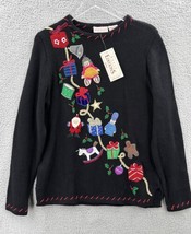 NWT Vintage Basic Editions Holiday Christmas Sweater Embroidered Size Me... - $598.55 MXN