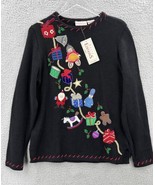 NWT Vintage Basic Editions Holiday Christmas Sweater Embroidered Size Me... - $597.85 MXN