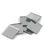 24 Real Glass Square Tiles 3/4&quot; x 3/4&quot; squared Shape MIRRORS disco ball ... - £16.90 GBP