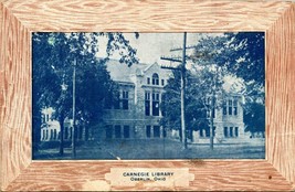 Carnegie Library Oberlin Ohio OH Faux Wood Frame 1912 DB Postcard B8 - $6.88