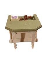 Loving Family Dollhouse Furniture 2008 Kitchen Fridge Oven Island with Sink - $12.86