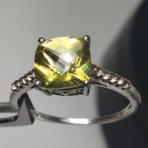 VTG Signed STS 925 Peridot Square Stone Ring Size 8.75 - €127,02 EUR