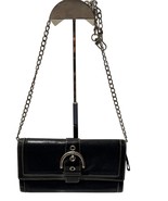 COACH HAMILTON HOBO LEATHER WALLET WITH SILVER BUCKLE IN MINT EUC IN BLACK - $139.00