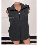 Victoria&#39;s Secret Pink Infinity Grey Black Sherpa Vest - Small *NIP - $34.99