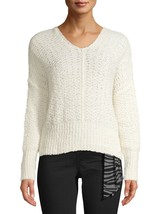 Time And Tru Women&#39;s Tape Yarn Pullover Sweater SMALL (4-6) Ivory Cream - £19.60 GBP