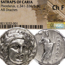 Apollo Facing Head / Zeus. Satraps Of Caria. Pixodaros. Ngc Certified Greek Coin - $493.05