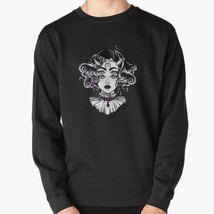  Horned Devil Girl Satanic Halloween Black Men Pullover Sweatshirt - £26.28 GBP