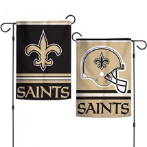 NEW ORLEANS SAINTS  2-SIDED 12&quot;x18&quot; GARDEN FLAG NEW &amp; OFFICIALLY LICENSED - £10.45 GBP
