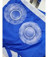 Heisey Orchid Etched Salad Dessert Plates 7&quot; Set of 2 Round  Elegant Glass - $17.82 CAD