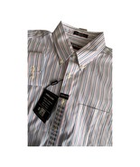 NEW Kirkland Dress Shirt Men&#39;s Size 17-33 Long Sleeve Striped NWT - $13.85