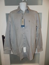 Kenneth Cole Slim Fit The Flex Shirt Gray/White Size L, 16 1/2 Men&#39;s NEW - £25.74 GBP