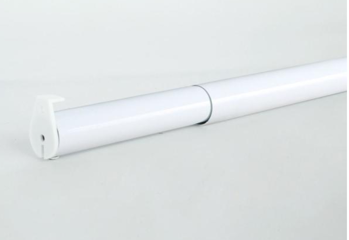 Primary image for 18 in. - 30 in. White Adjustable Closet Rod, 1.26”W X 1.26”D