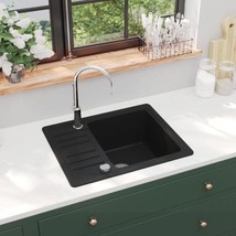 Modern Quality Granite Kitchen Sink Single Basin Sinks Black Gold Beige White  - £163.02 GBP+