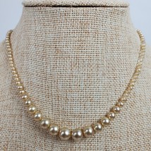 Vintage Estate Faux Pearl Necklace 14 Inch Single Strand - $28.29