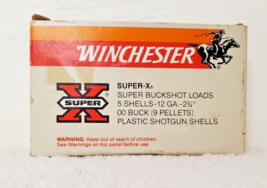 RARE Vintage Winchester Super X 12 Gauge 00Buck X12RB5 Empty Ammo Box ONLY - £58.84 GBP