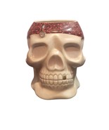 Disney Parks Pirate Skull Mug Cup Red Bandana Handle Bone Halloween Decor - $32.53 CAD