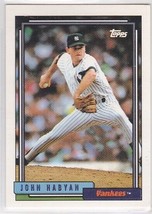 M) 1992 Topps Baseball Trading Card - John Habyan #698 - $1.97