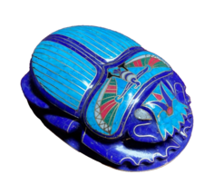 Handmade, Egyptian Pharaonic Scarab , Symbol of Good Luck, Lapis &amp; Turquoise 10&quot; - $995.00