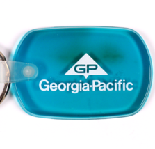 Georgia Pacific GP Blue Plastic Keyring Advertising Keychain Pulp Paper ... - $10.69