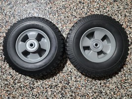 Pair ~8.5&quot; 2.50-4&quot; Solid Rubber Run-Flat Tire Wheel Axle Handcart Dollie... - €15,92 EUR