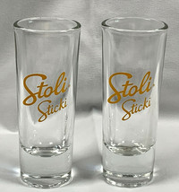 2 New Stoli Sticki Shooter Shot Glasses 2 oz Stolichnaya Vodka - $21.00