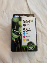 Genuine Hp 564XL 564 N9H60FN Combo-Pack Ink Cartridges Oem Exp July 2021 New - $39.59