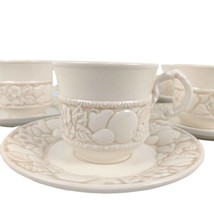 Set of 6 Vintage Metlox ANTIQUA Cups &amp; Saucers c1966 Poppytrail Vernon Ware - $48.38